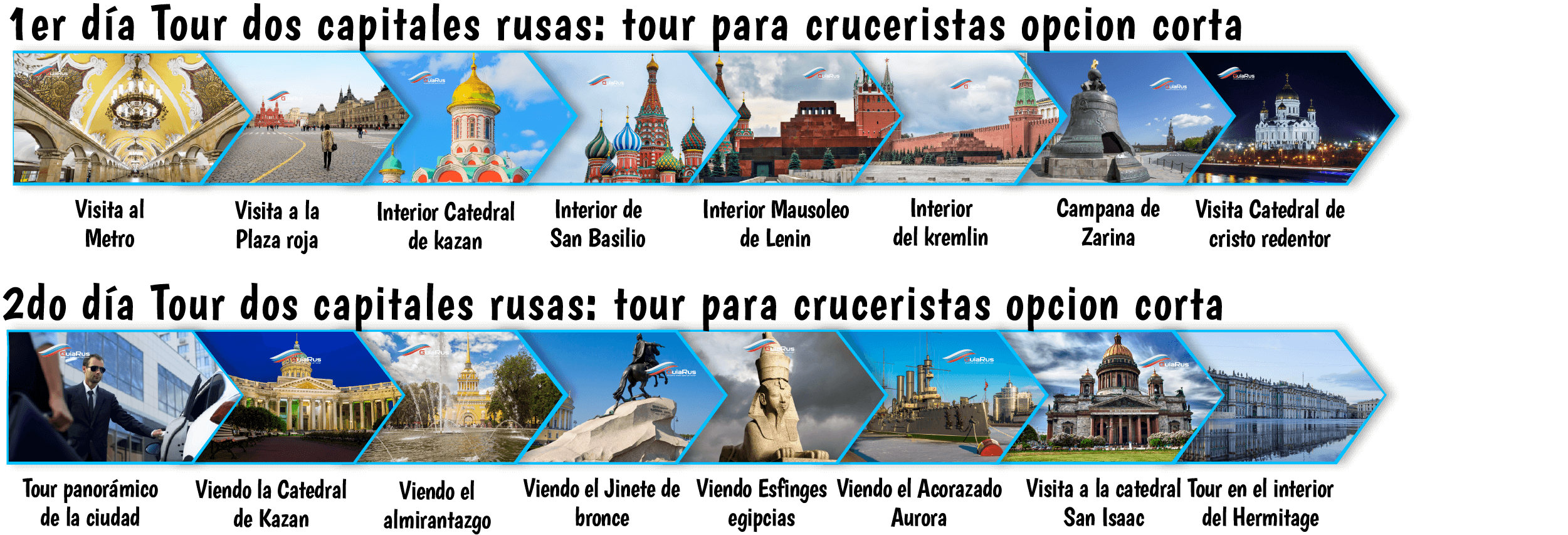 Tour dos capitales rusas: opción corta para cruceristas