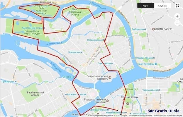  rutas en San Petersburgo en bicicleta